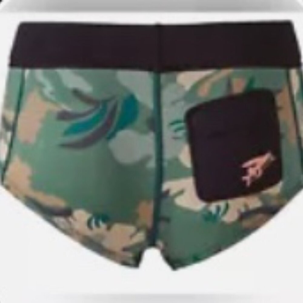 Patagonia R1 Lite Yulex Surf Shorts Cloudbreak Camo Hemlock Green - Picture 4 of 4